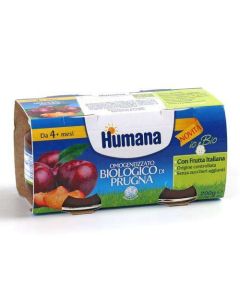 HUMANA OMOGENEIZZATO BIOLOGICO  PRUGNA  2X100 GR